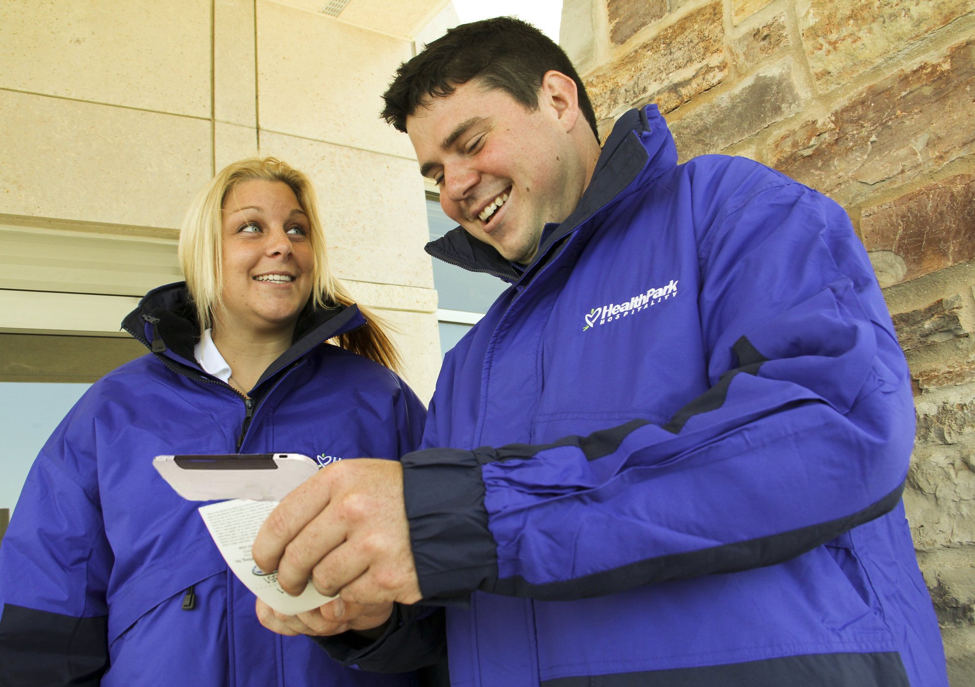 HealthPark hospitality team members at a healthcare facility